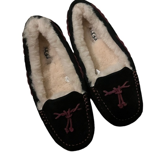 UGG Shoes - UGG Brett Black Suede Slippers